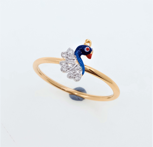 Shop Peacock Feather Diamond Ring Online | CaratLane US
